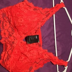 H&M red lace bralett